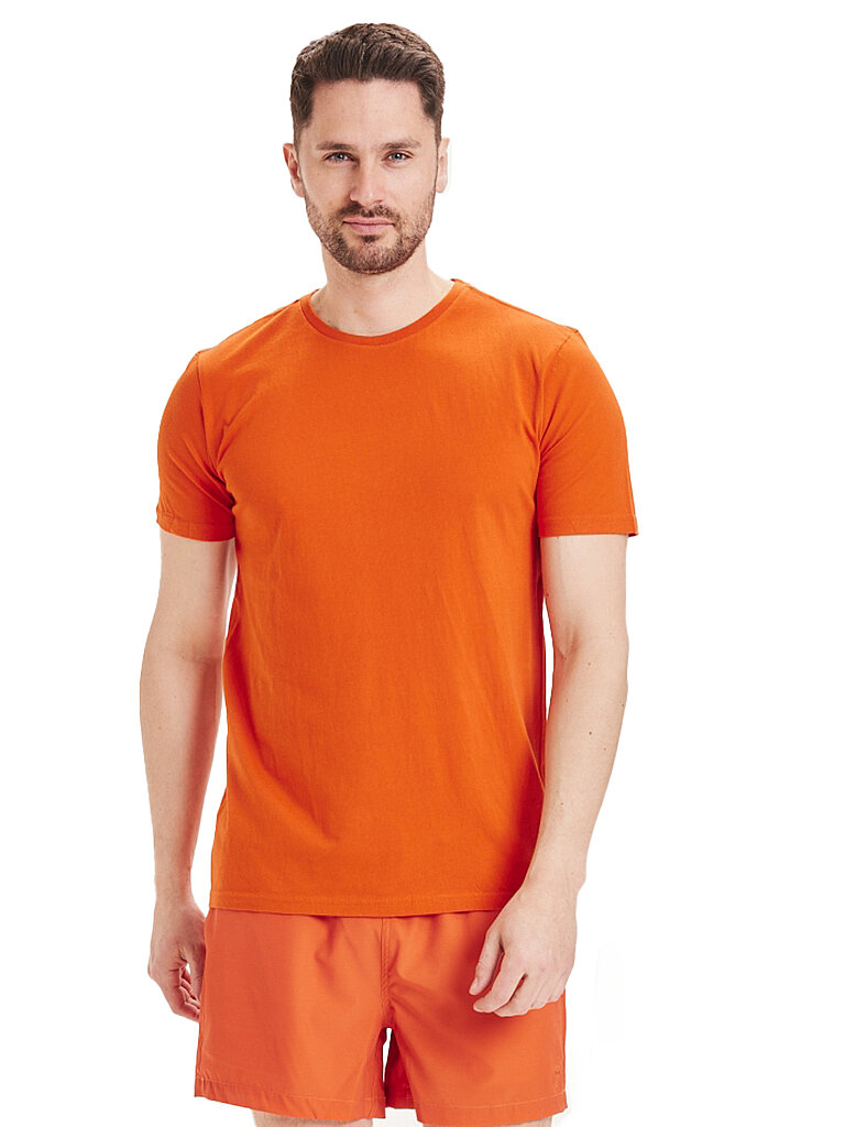 KNOWLEDGE COTTON APPAREL T-Shirt Alder orange | L